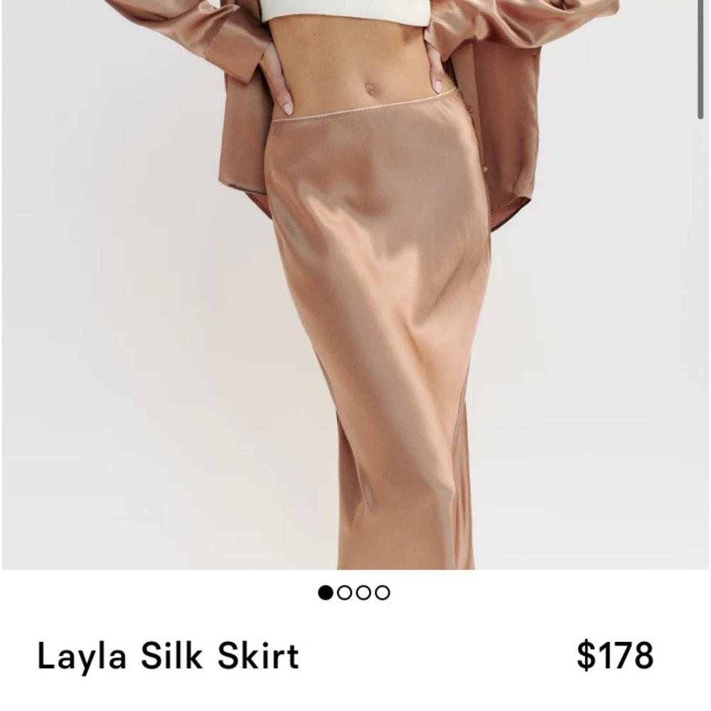 ISO Reformation Layla skirt in brown